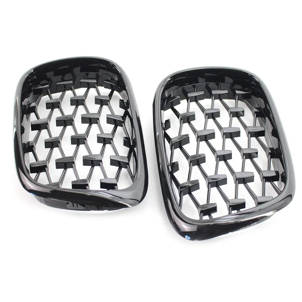 

Replacement for 97-03 BMW E39 525i 528i 530i 540i M5 Front Bumper Kidney Grille Glossy Black