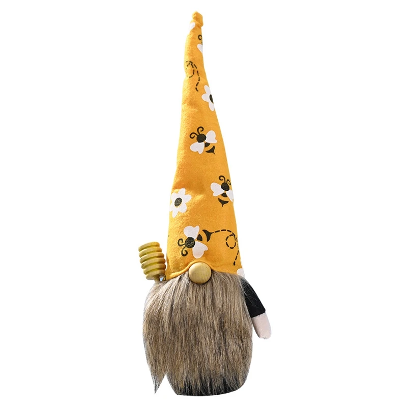 

Elf Doll, Bee Gnome Bee Festival Faceless Old Man with Plush Beard, Creative Home Decoration Gifts