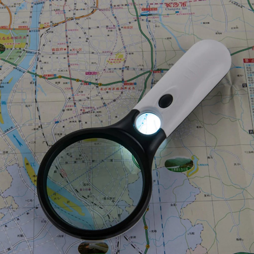 

3 LED Light Handheld Magnifier, Reading Magnifying for Old Glass Lens Jewelry Loupe