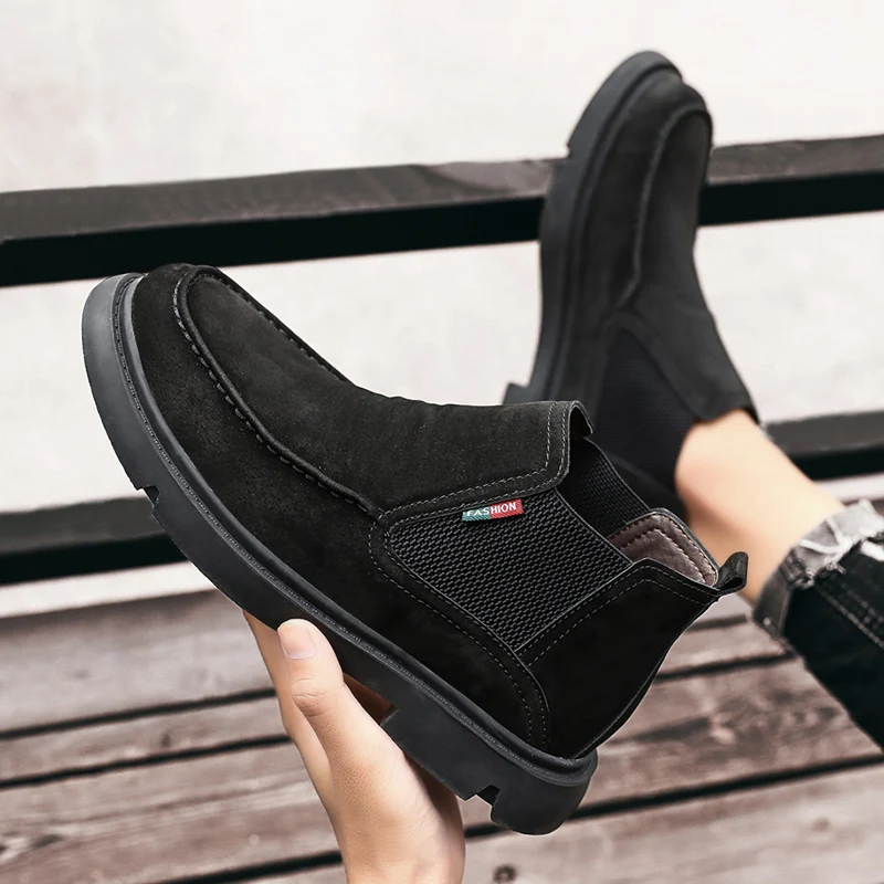 Мужские повседневные теплые зимние ботинки дышащие мужские Мужская обувь зимняя