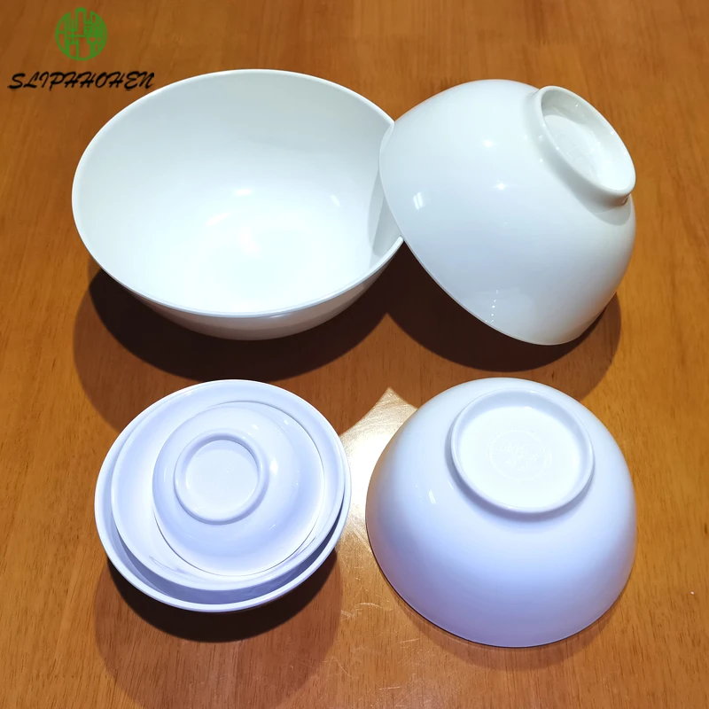 Белая маленькая миска с плоским носиком китайская семейная для риса А5