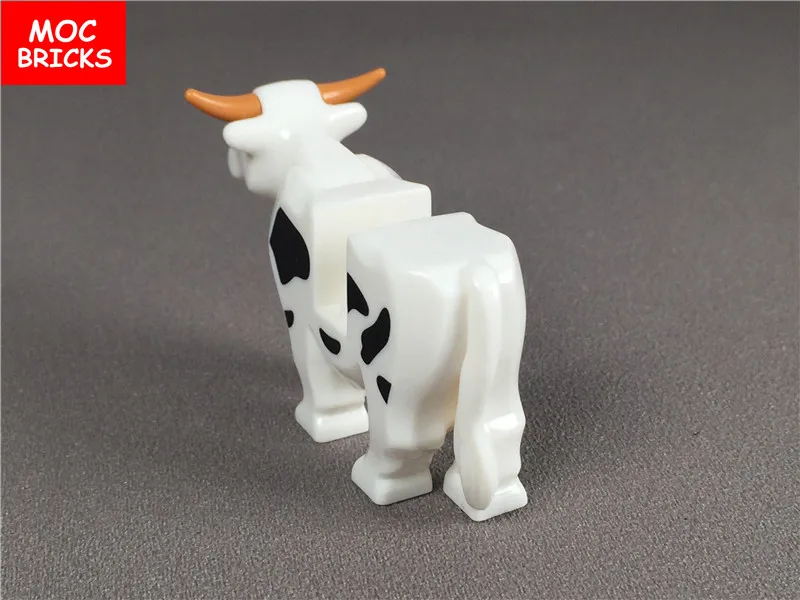 10 шт./лот MOC кирпичи новые животные молоко Корова Крупный рогатый скот ферма