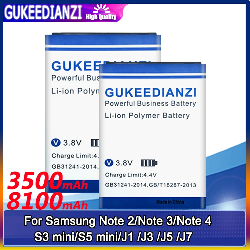 Аккумулятор для Samsung GALAXY Note 2 II/Note 3 III/Note 4/S3 Mini/S5 Mini/J1 /J3 /J5 /J7 Edition 2015 2016 N9000 G870 A510 B800BE |