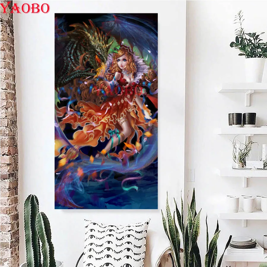 

Набор для алмазной вышивки «Девочка и дракон»