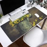 large size gaming mouse pad mousepad flower gaming mouse pad large locking edge keyboard 70x30 cm deak mat for cs go lol