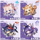 Хит продаж, брелок для ключей из аниме Genshin Impact Raiden Shogun Kamisato Sangonomiya Kokomi, двусторонний брелок для ключей, брелок с акриловой фигуркой