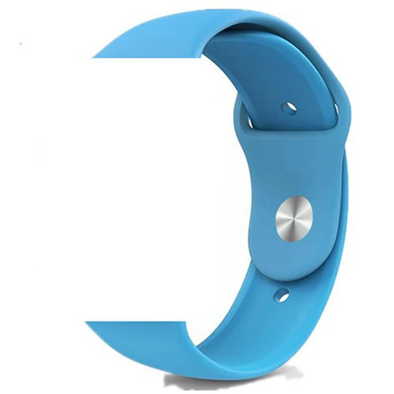 Blue Ремешок для Apple Watch 5 4 3 2 1 силиконовый спортивный браслет для часов Apple Watch 44 мм 40 мм 42 мм 38 мм Ror IWatch band - Цвет ремешка: Blue