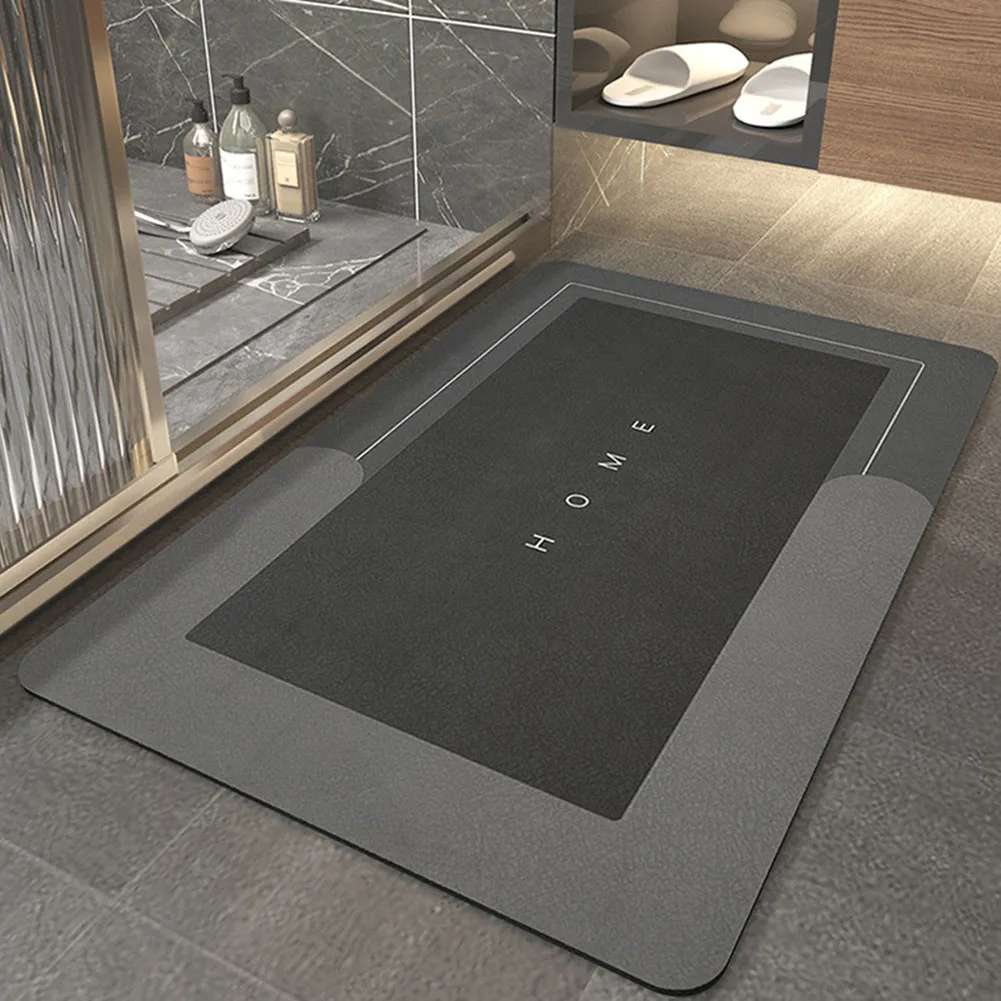 Super Absorbent Floor Mat Quick Drying Bathroom Carpet Kitchen Oil-proof Napa Skin Bath Modern Simple Non-Slip Mats | Дом и сад