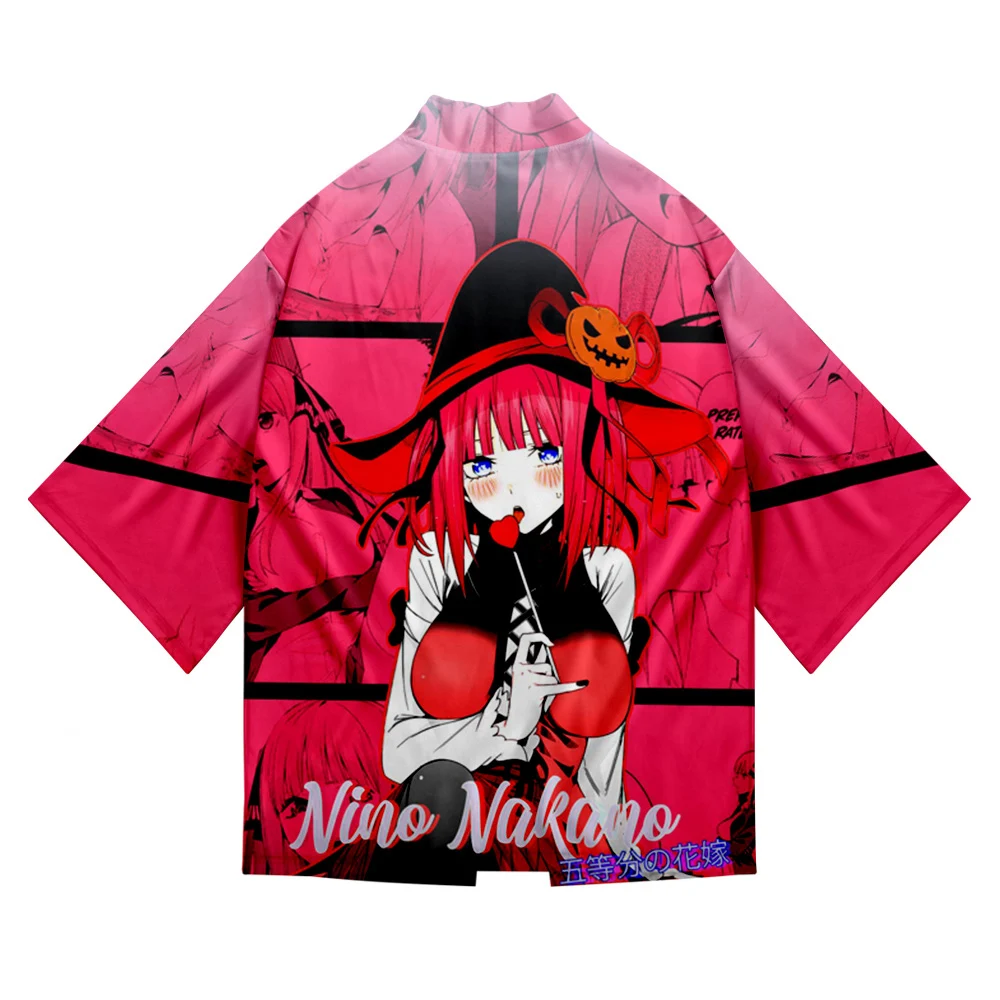 

The Quintessential Quintuplets 3D Printing kimono Loose Short sleeve Beach top kimono men's fashion Japanese Clothes Oversized