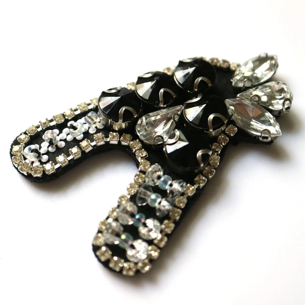 1 шт. черные вышитые бусины-нашивки с буквами для одежды | Дом и сад