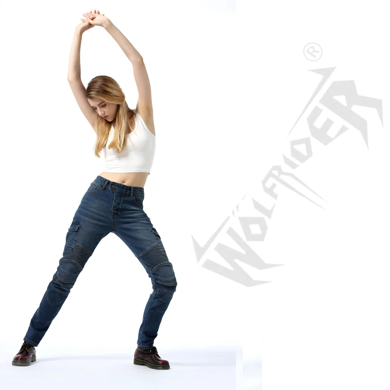 Женские брюки для езды на мотоцикле набор из джинсов гонок В рыцарском стиле