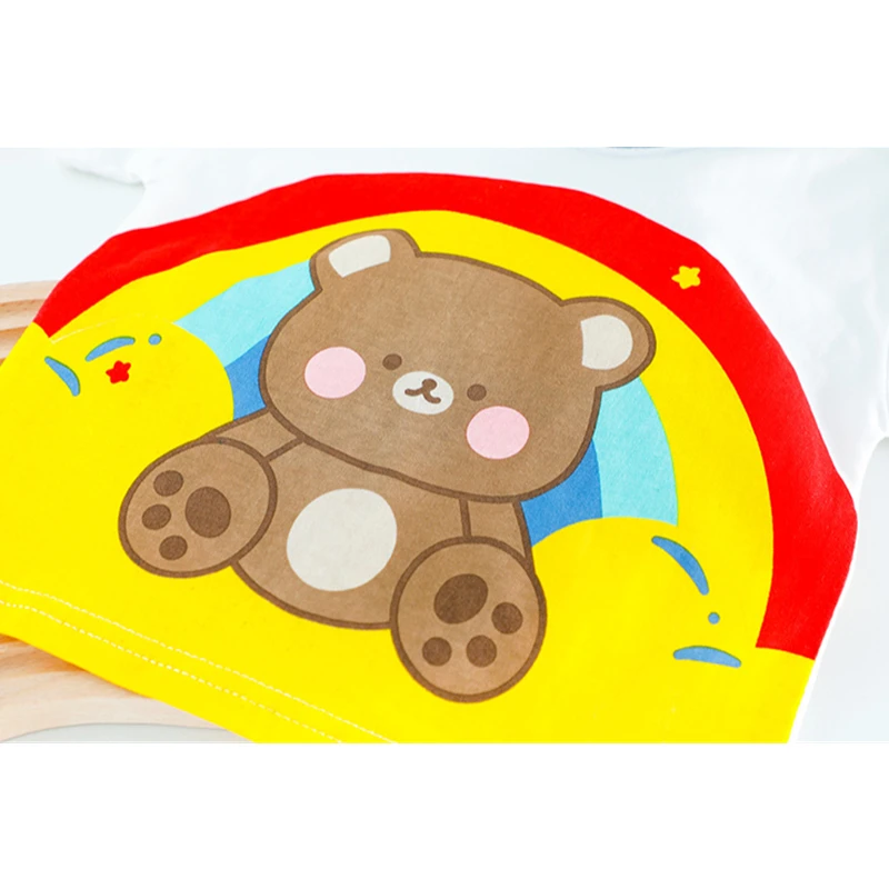 Комплект одежды для маленьких мальчиков Летняя футболка с изображением медведя