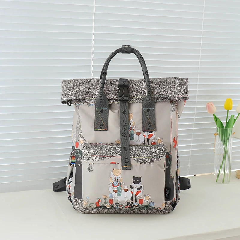 

fashion womens backpack 2021 Female Patchwork School bag large nylon Japan Style cheap kawaii cute Travel backpack for women