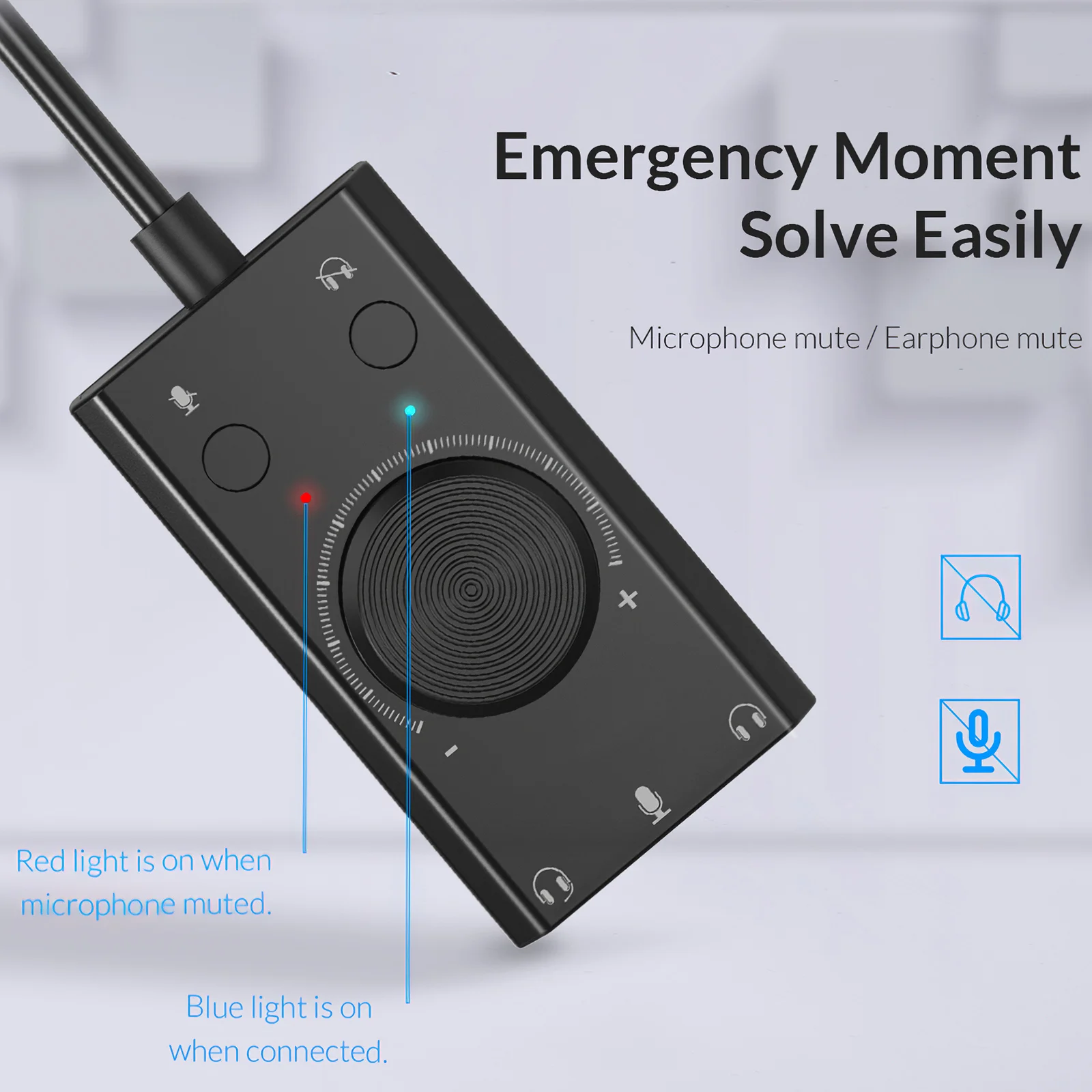 

Внешняя звуковая карта USB, стерео микрофон, динамик, гарнитура, аудиоразъем, кабель 3,5 мм, адаптер, переключатель отключения звука, регулиров...