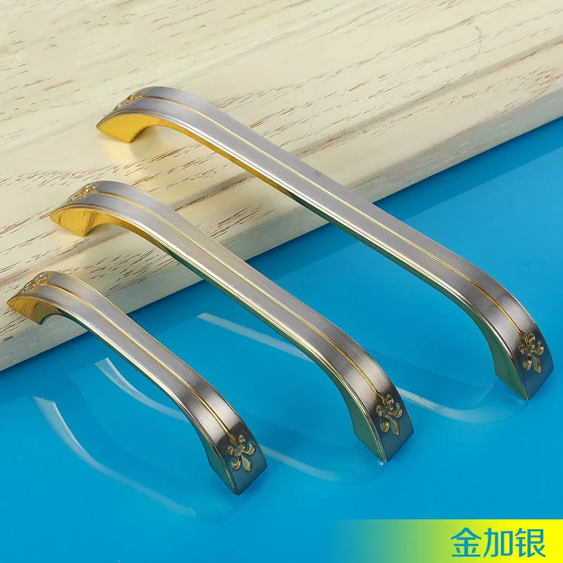 Дверные ручки Европейский стиль античная зеленая бронза потрясение дверная