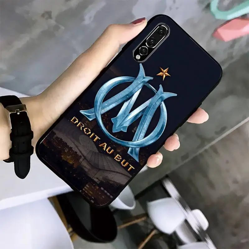 

Football Club Marseille Phone Case For Huawei G7 G8 P7 P8 P9 P10 P20 P30 Lite Mini Pro P Smart Plus Black Soft TPU Cove Fundas