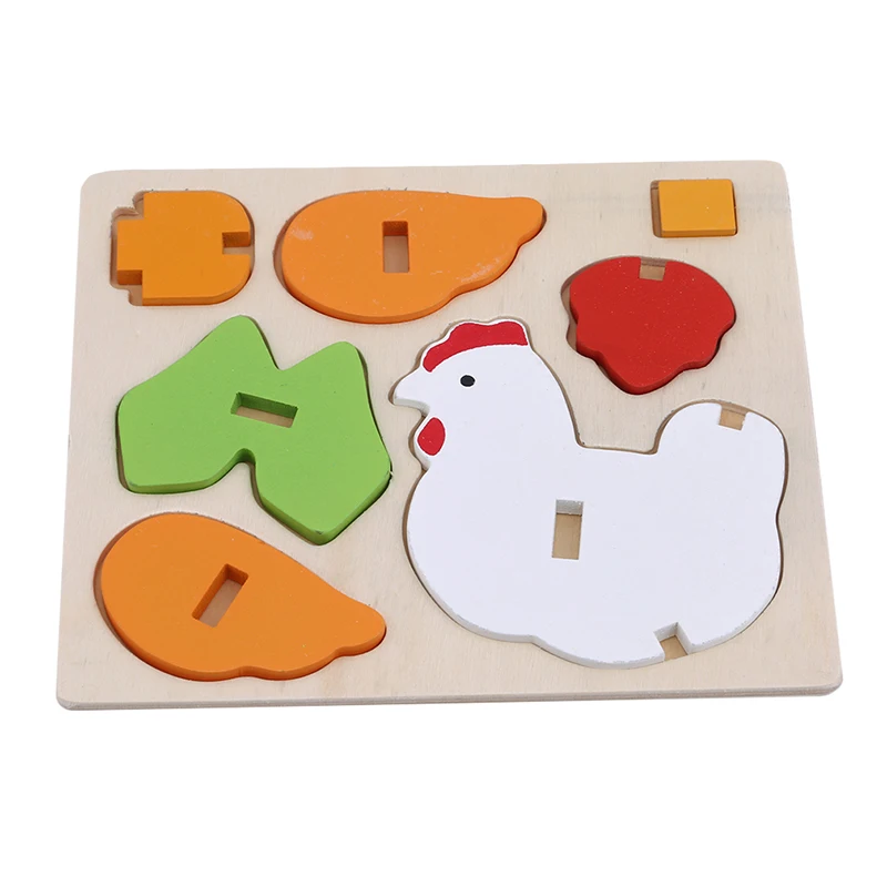 

Baby Toys Wooden 3d Puzzle Cartoon Animal Peacock Intelligence Kids Educational Brain Learning Jigsaw