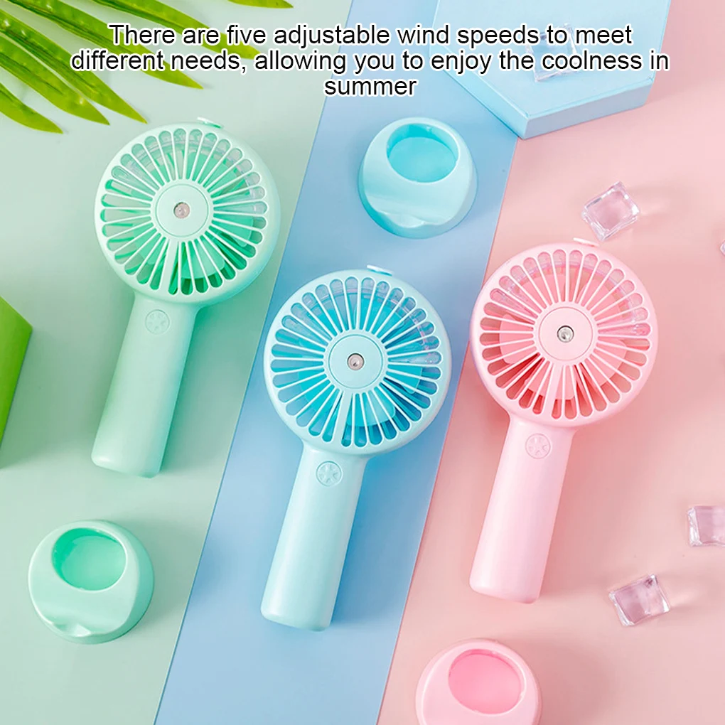 

Portable water Mist Fan USB Handheld Rechargeable Battery Mini Fan Hand Face Sprayer steamer Mist Beauty Humidifier Fan Cooler