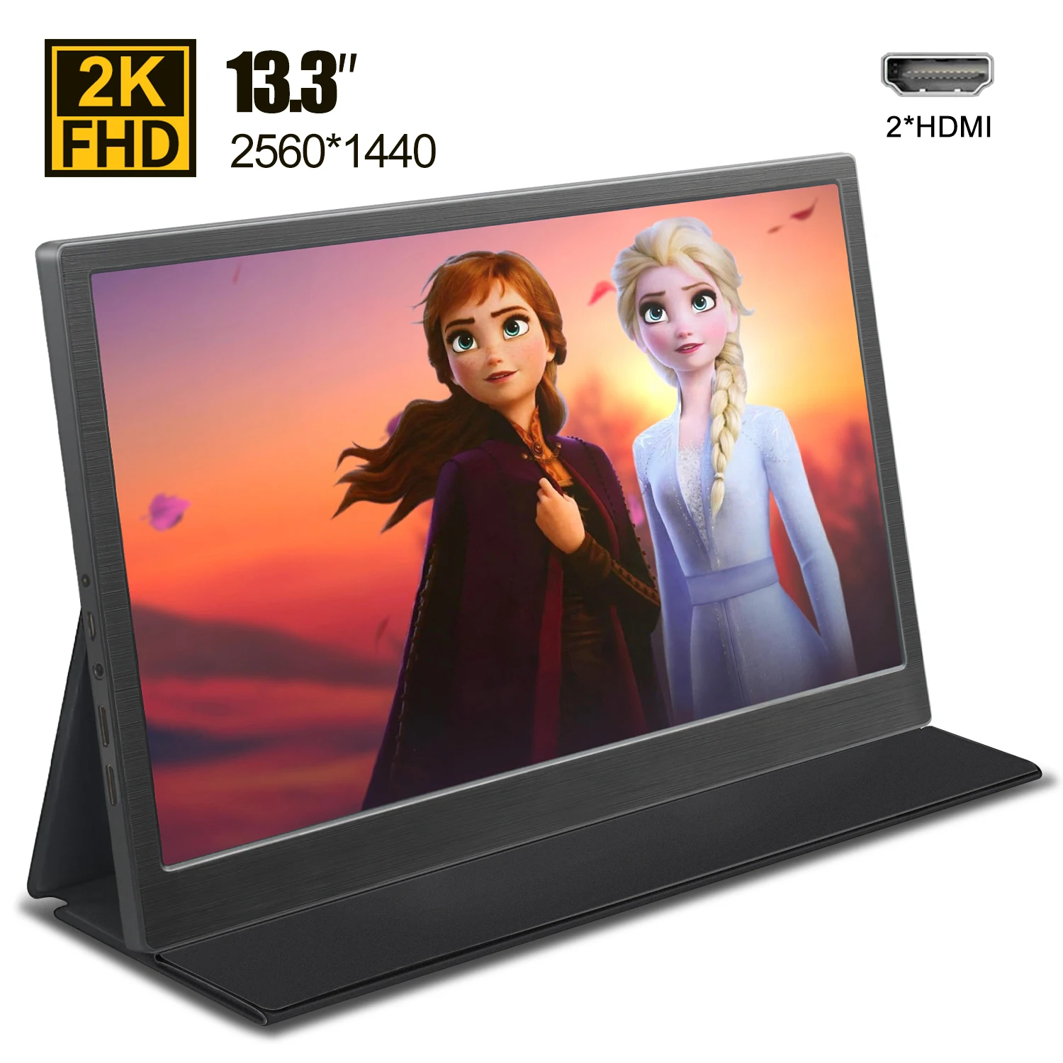 Портативный монитор 13 3 &quotдюймов 2K 2560x1440 HDMI ТВ приставка ЖК дисплей экран для PS4