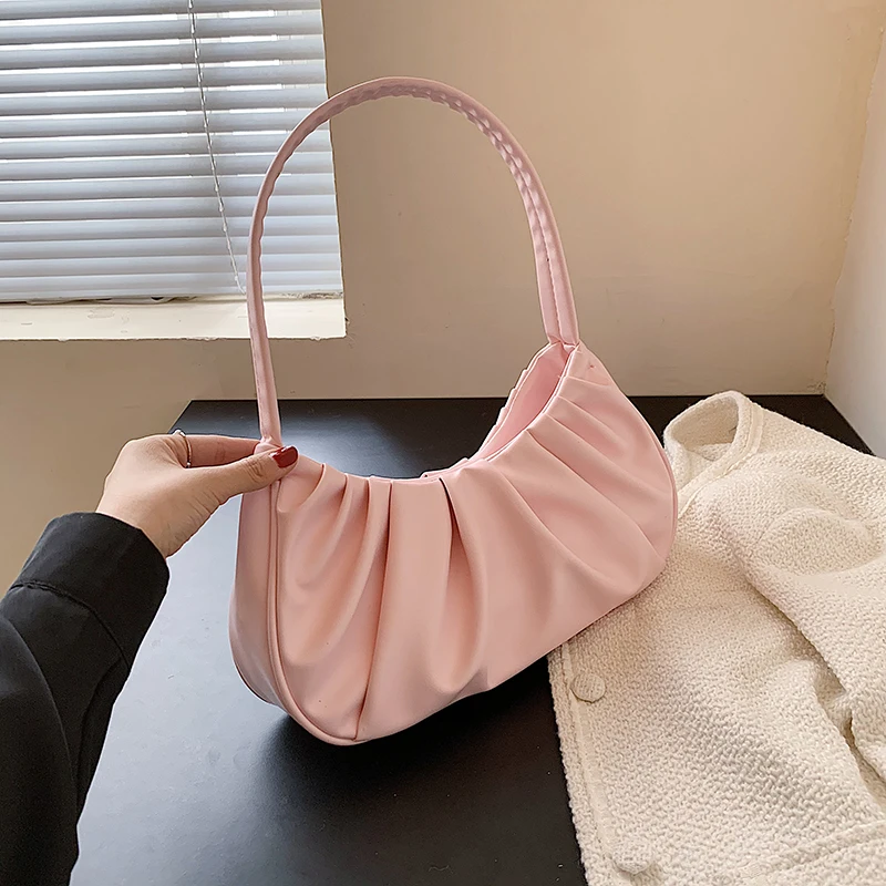 

2021 New Woman Shoulder Bag High Quality PU Chain Diagonal Small Bag Luxury Designer Handbag Underarm Bag 2021 Summer Female Bag