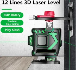 

Laser Level 12 Lines 3D Level Self-Leveling 360 Horizontal And Vertical Cross Super Powerful Green Laser Beam Level R K
