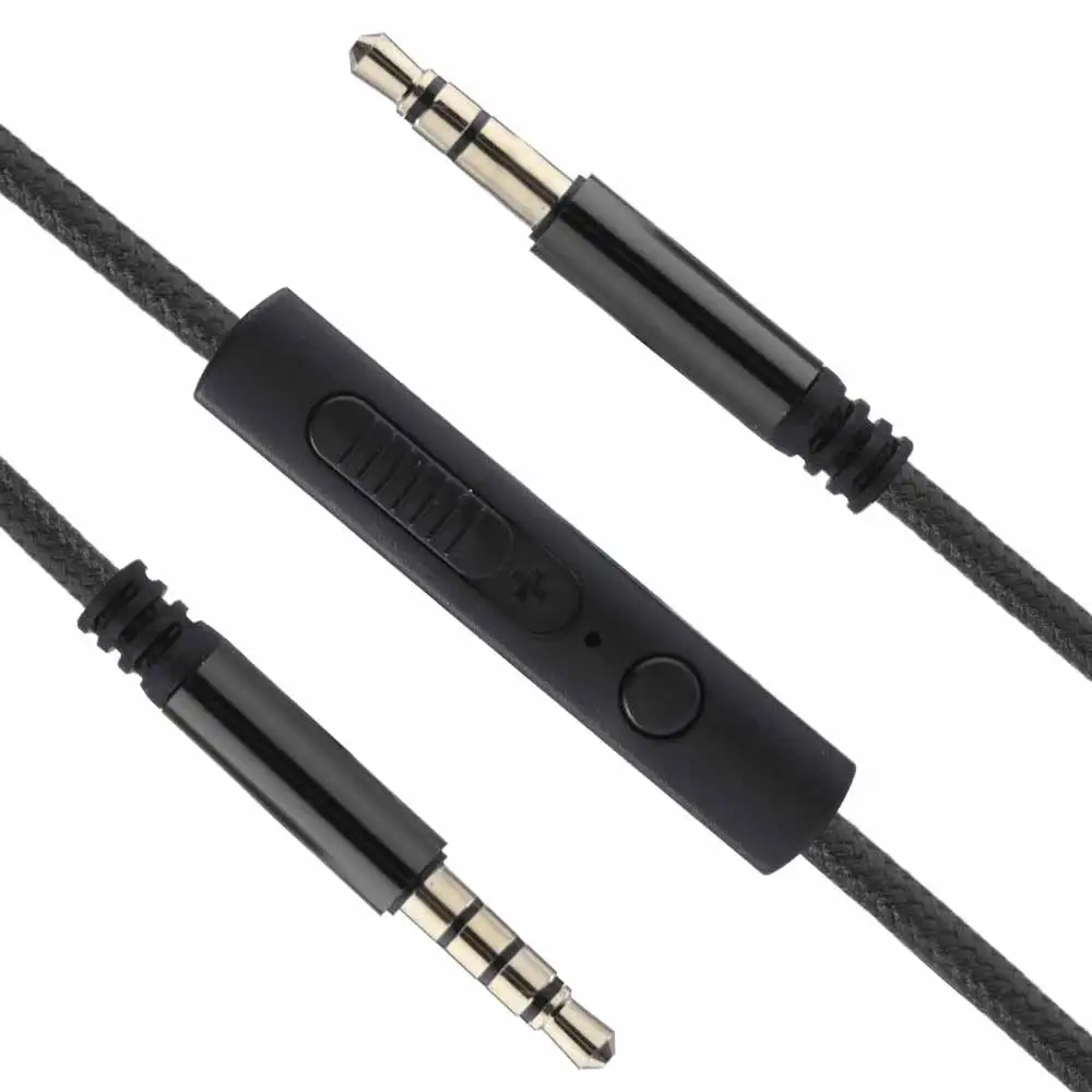 

3.5mm Male to Male Stereo Audio AUX Cable Volume Control 3.5 Jack Mic Cable for iPhone PC iPad iPod Samsung Galaxy Car Player