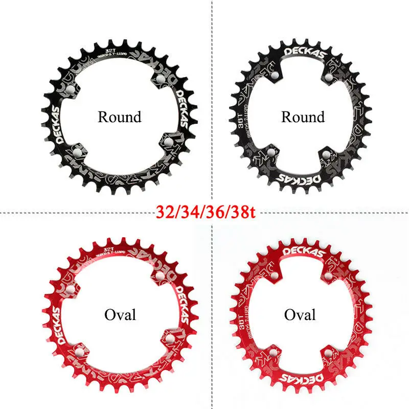 DECKAS MTB цепь 96BCD-S узкая широкая цепь кольцо 32-38T дорожный велосипед круглая/Овальная цепь подходит SHIMANO XT, SLX