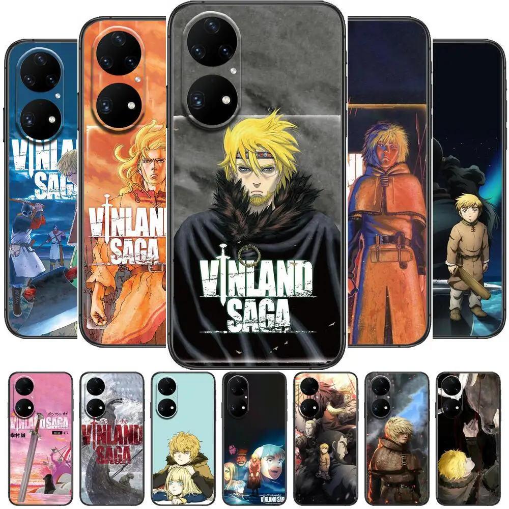 

anime vinland saga Phone Case For Huawei p50 P40 p30 P20 10 9 8 Lite E Pro Plus Black Etui Coque Painting Hoesjes comic fas