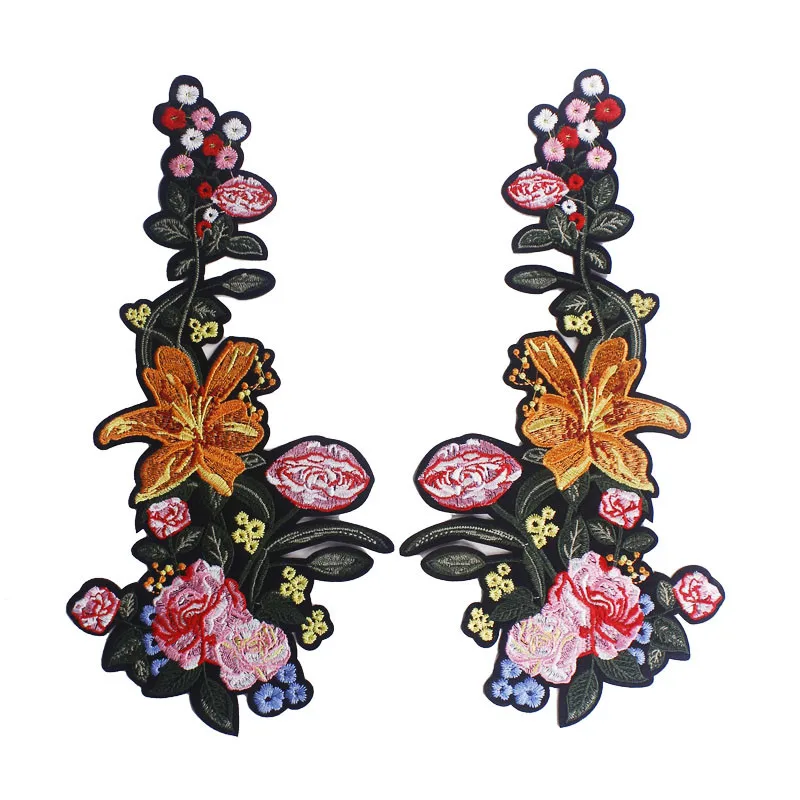 2 набора нашивки с птицами и цветами для пришивания утюгом аппликация вышивки