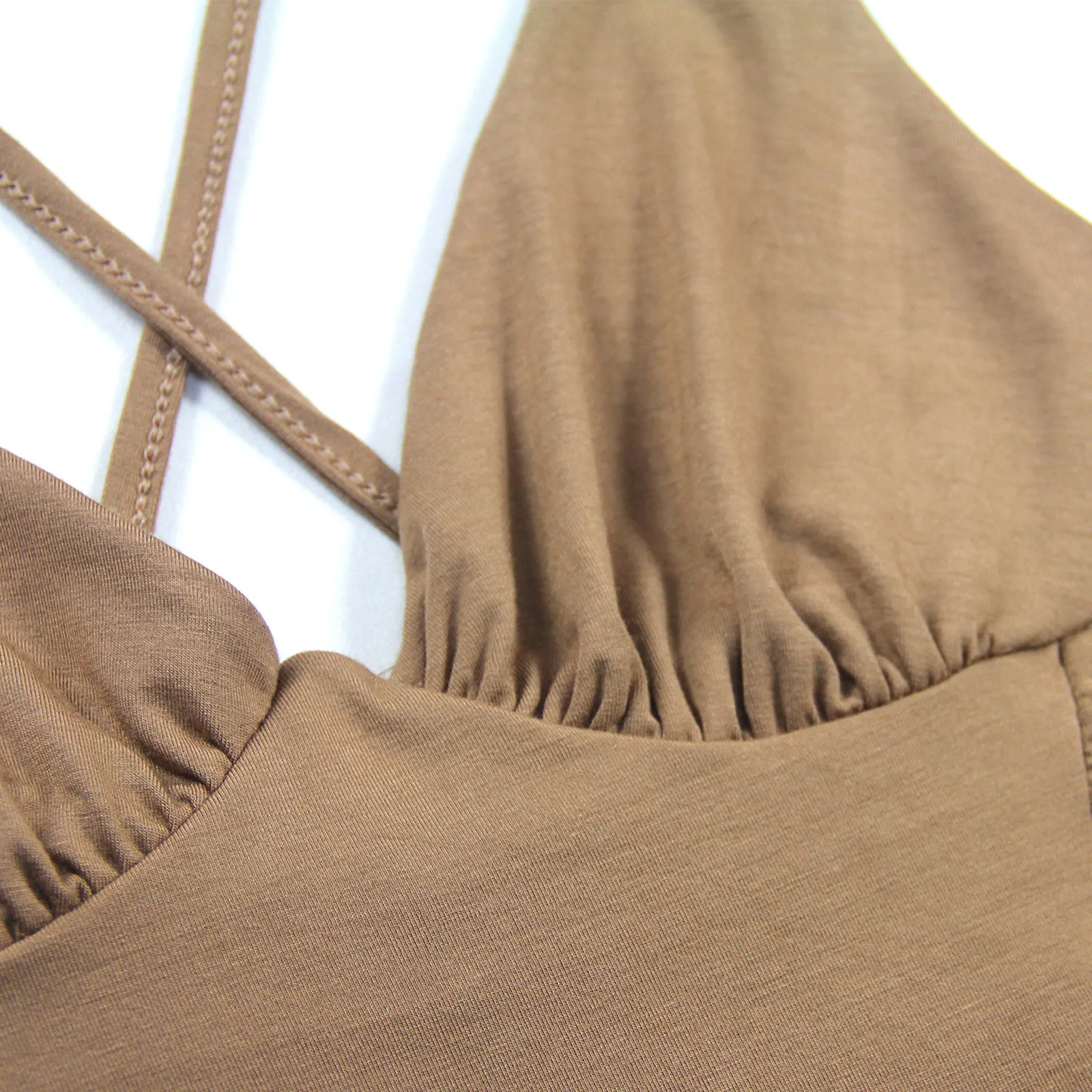

2021 Fashion Women Sexy V-Neck Dress Bodycon Ladies Mini Party Club Dress Casual Sleeveless Open Back Sexy Slim Pleated Dress