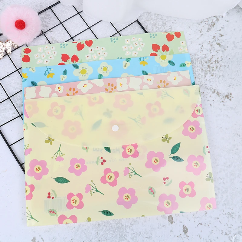 А4 каваи водонепроницаемый папка для документов чехол мультфильм цветок бизнес