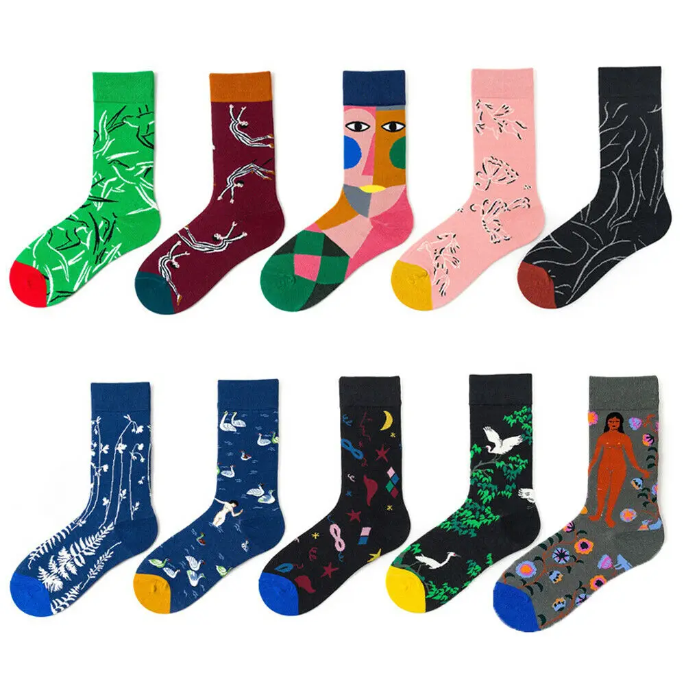 

Mens Women Unisex Cotton Socks Funny Animal Aliens Novelty Dress Crew Socks For Wedding Gifts