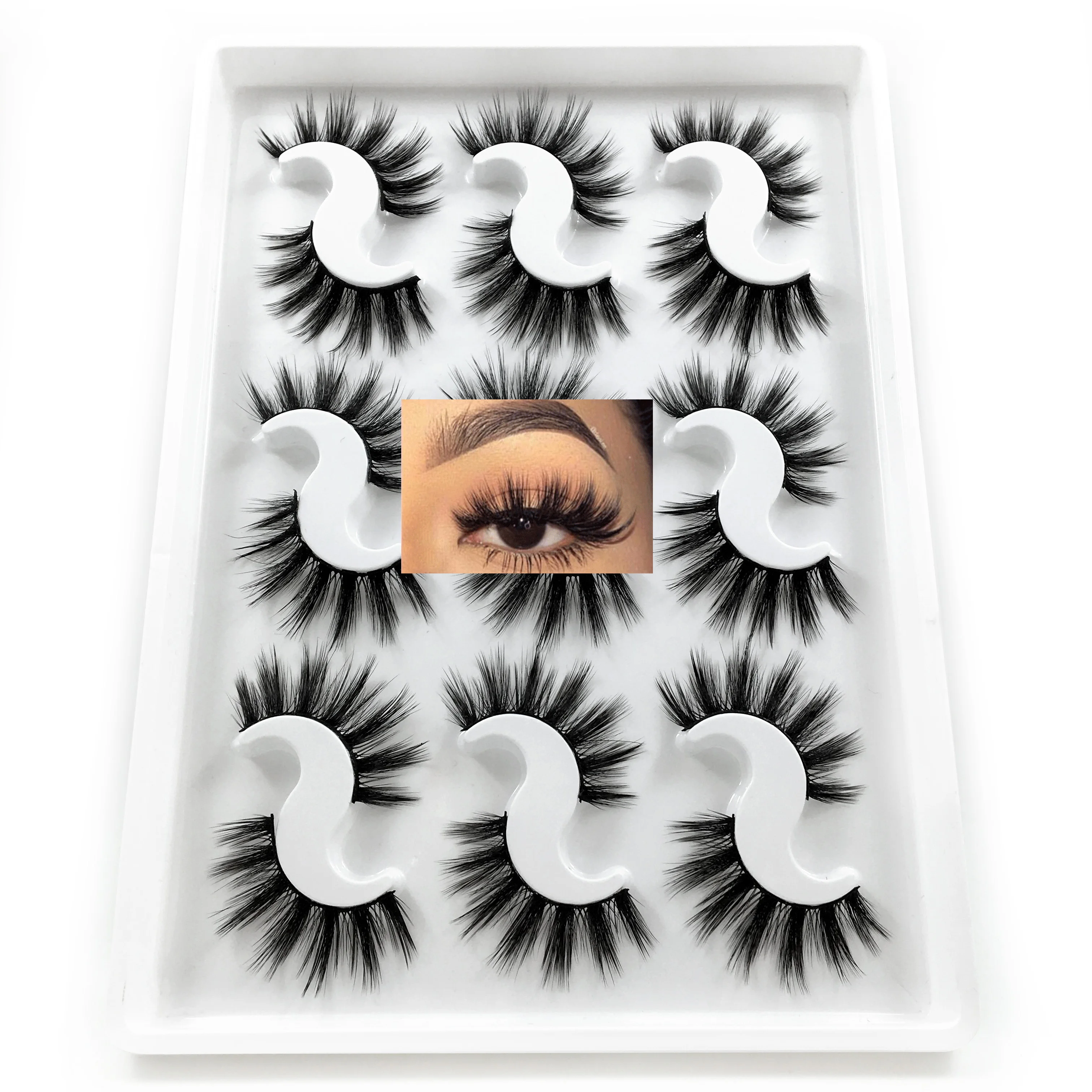 9 пар синтетические ресницы 5D ручная работа длинные поддельные ложные