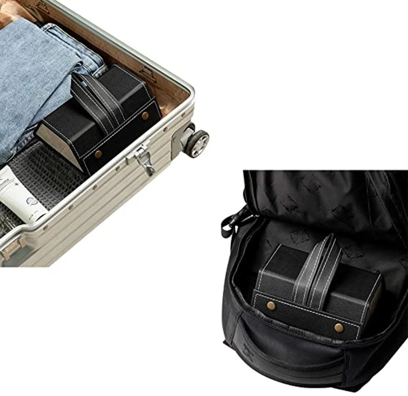 

3 Slots Foldable PU Leather Sunglasses Eyeglasses Travel Organizer Case Display