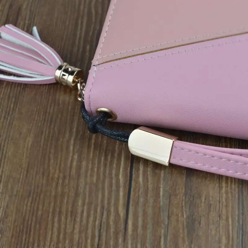 

22. Leather Women Wallet Tassel Long Wallets Fashion Wallet Female Girls Phone Pocket Purse Card Holder Long Clutch Coin Purse