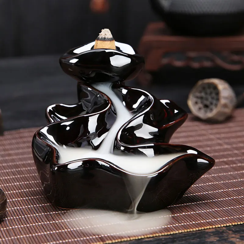 Ceramic Smoke Backflow Incense Burners Tower Incense Censer Base Creative Decoration Aromatherapy Supplies Home Decor jj0101 - Цвет: censer18