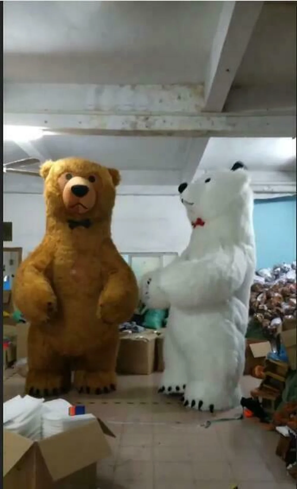 Надувной маскарадный костюм белого медведя для Хэллоуина, 2 м, 2,6 м, 3 м, вечерние костюмы для косплея, костюмы для игр, карнавальные рождественские костюмы для взрослых
