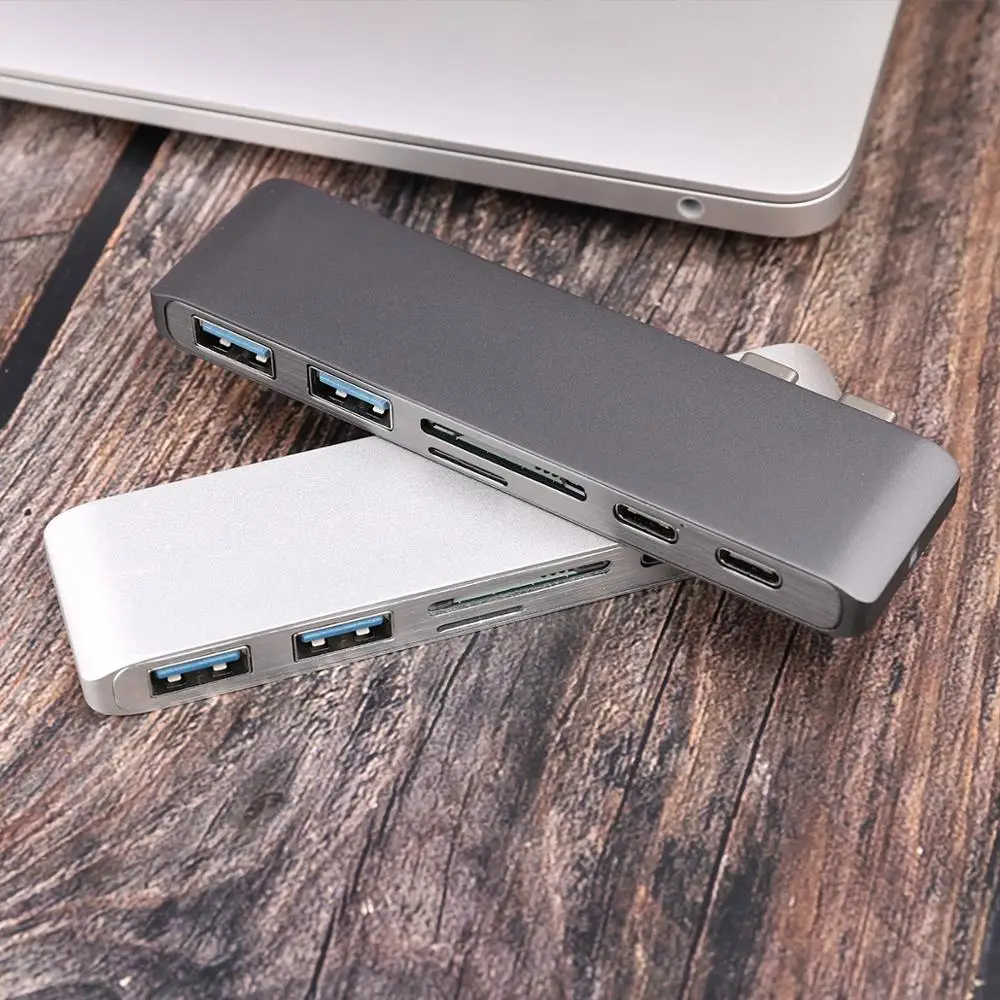 USB C концентратор USB 3,0 разветвитель адаптер Thunderbolt 3 концентратор+ TF SD слот type-C порт передачи данных HDMI концентратор для Macbook Pro/Air 13 15 дюймов