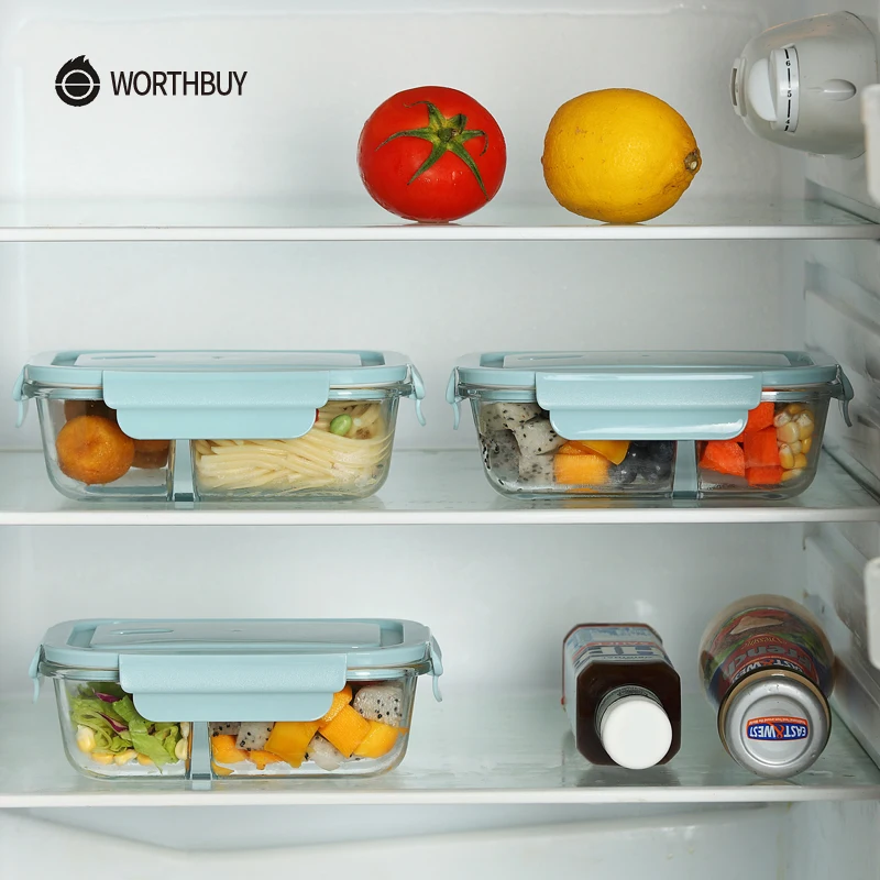 WORTHBUY японский Ланч-бокс для детей стеклянный контейнер фруктов и продуктов
