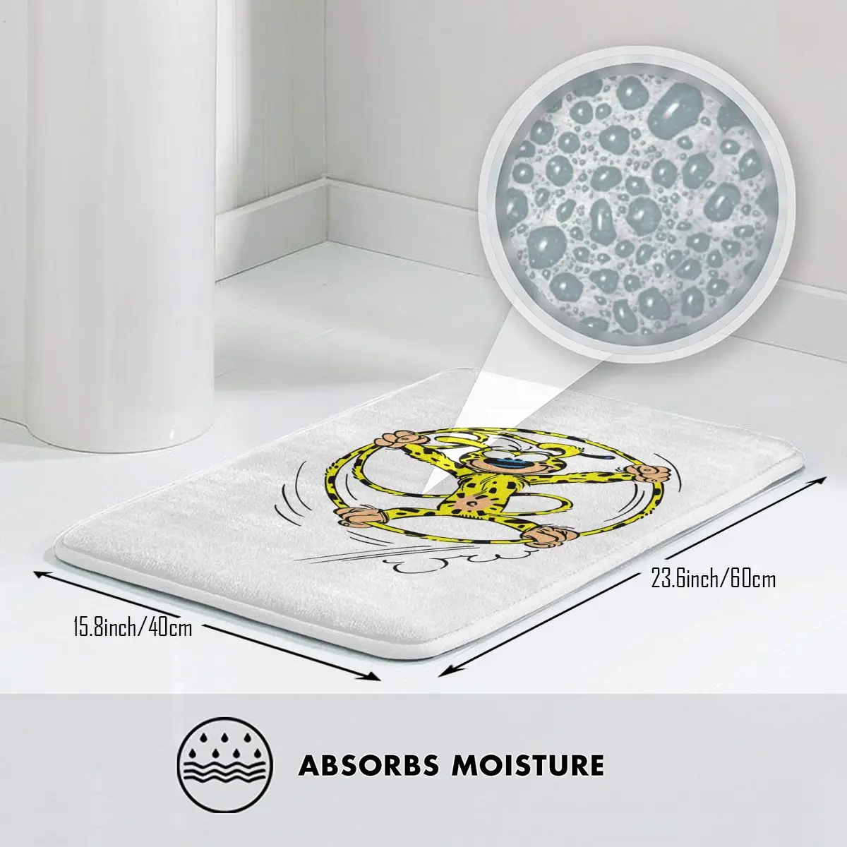 Коврик для ванной Gaston Lagaffe Comics коврик с подвижными ручками кухонный ковер входной