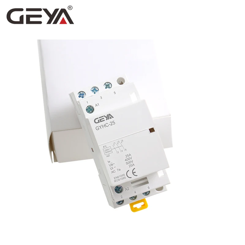 Автоматическая Катушка GEYA 3P 16A 20A 25A 3NO AC контактор для дома DIN Rail 220 В|Замыкатели| |