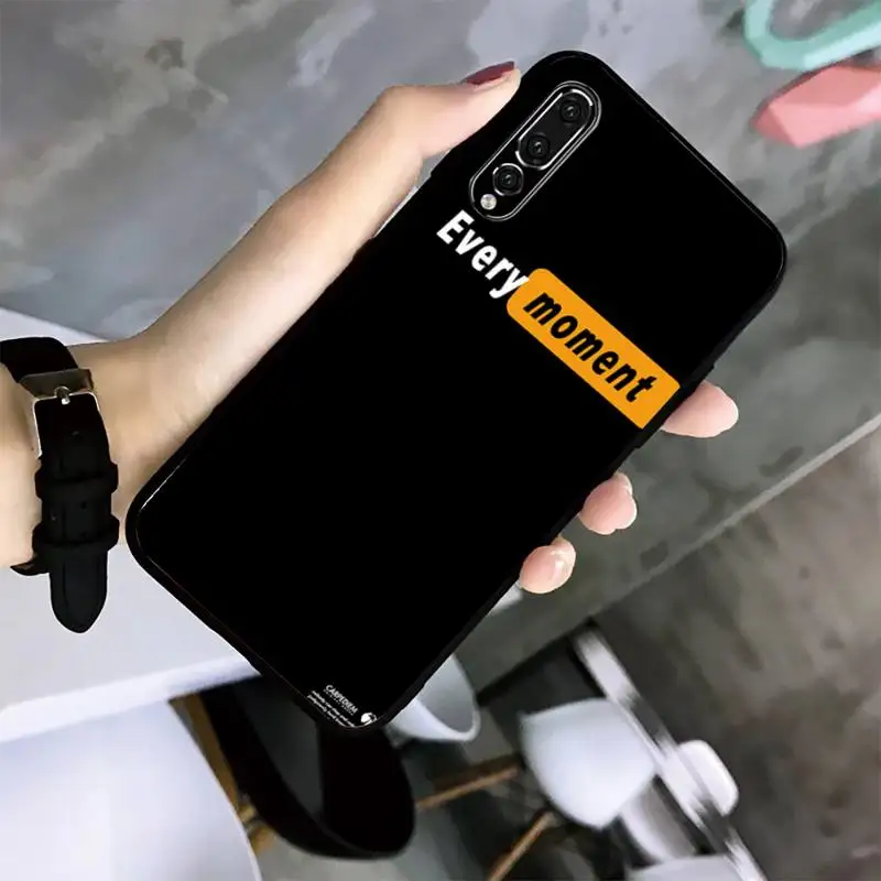 

Personal Greeting Phone Case For Huawei Mate10 20Lite 20X Mate20 30 40 Pro Nova3 4 4E 3i Nova5 5ipro Black Soft TPU Case