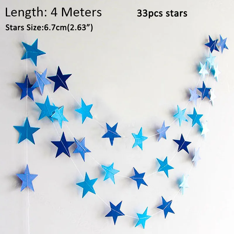 5 м бумага волнистая Растяжка с флажками День рождения украшения Дети 1st baby мальчик девочка Babyshower свадебные принадлежности