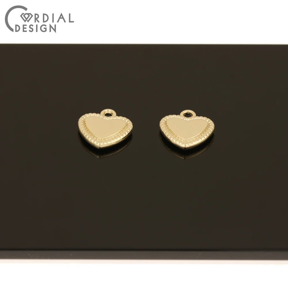 

Cordial Design 100Pcs 14*15MM Jewelry Accessories/DIY Making/Pendant/Hand Made/Heart Shape/Earrings Findings & Components