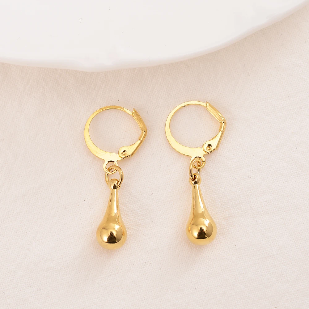 

Fashion Simple Gold Color Cute Drop Earrings For Women Girls New Trend Elegant Earring Sweet Jewelry Birthday Gift
