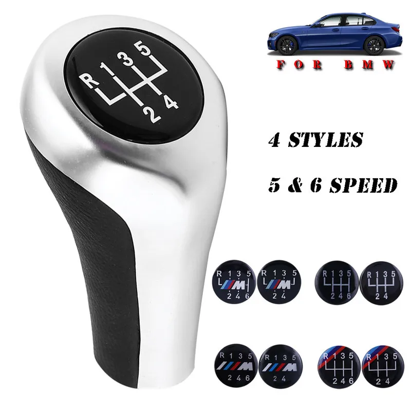 Серебристая 5/6 скоростная ручная ручка переключения передач рычаг для BMW Все 1 7