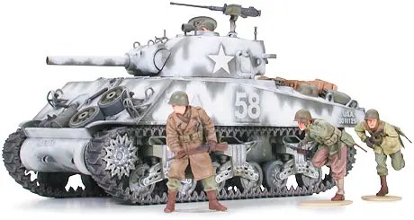 Tamiya масштаб 35251 1/35 американский Средний Танк M4A3 Sherman 105 мм гаубивающий дисплей