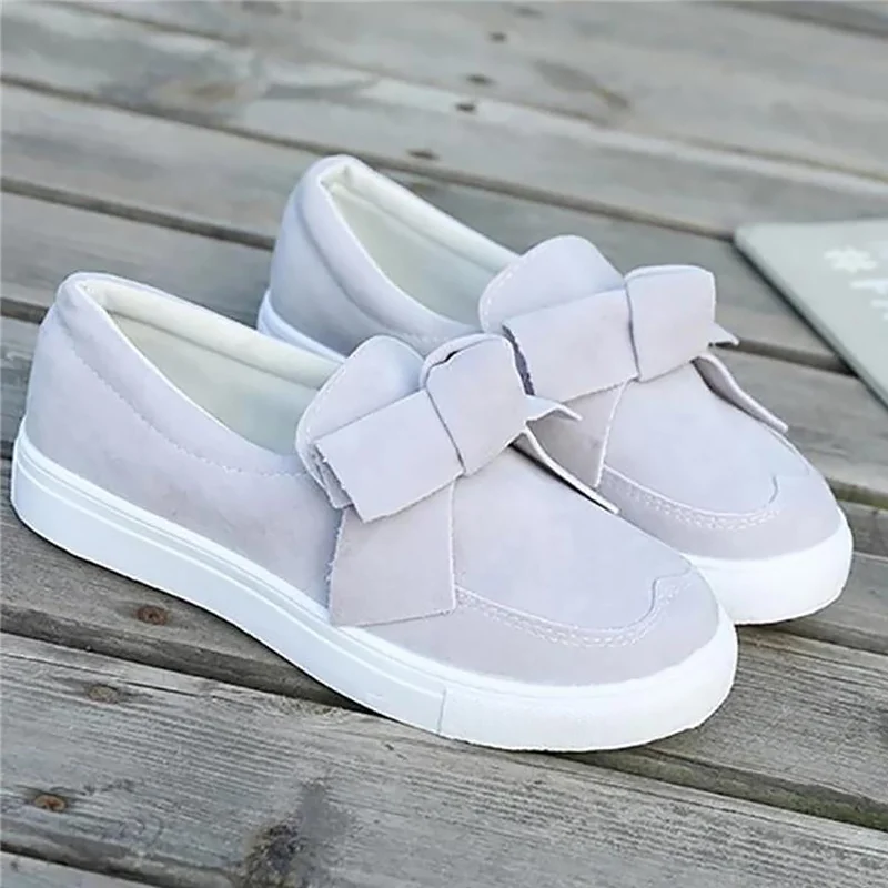 Женская обувь белые кроссовки женские слипоны с бантом-бабочкой Новое