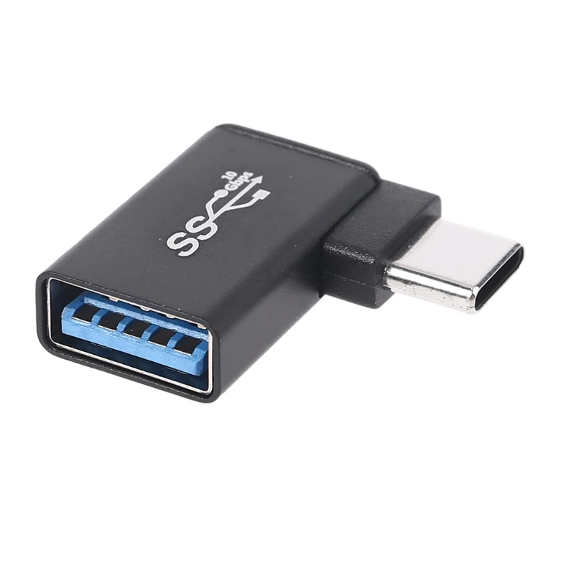 

USB C to USB 3.0 Female 90 Degree On The Go Converter for Cellphone Tablet PC Y4UE