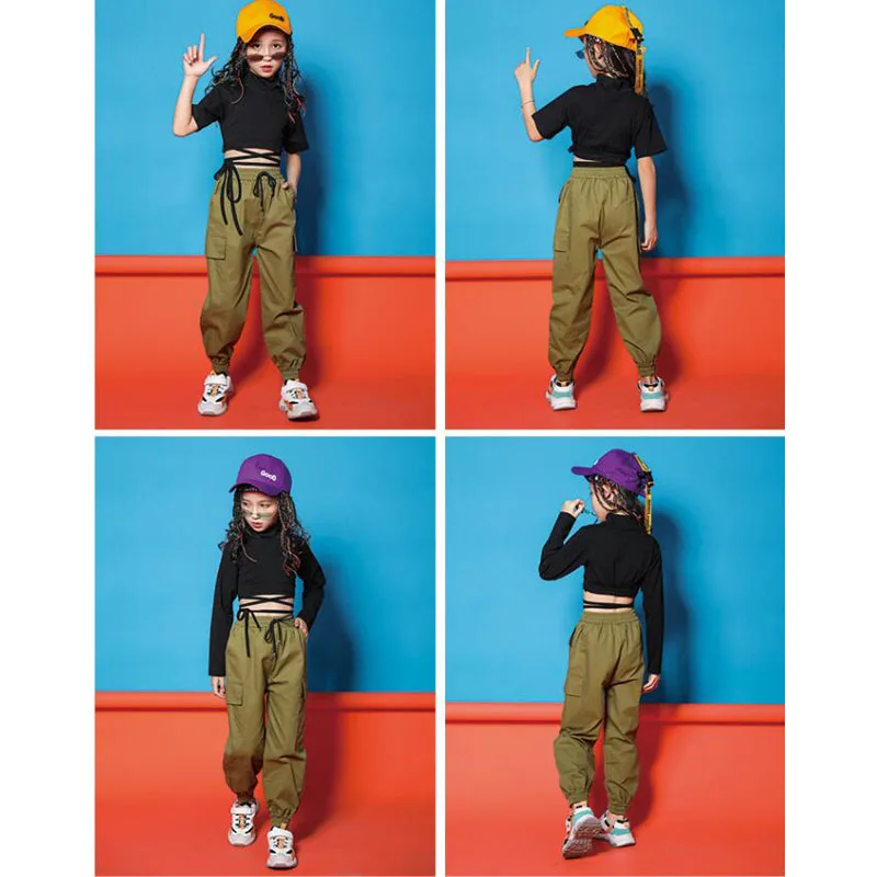 Детская одежда для бальных танцев в стиле хип-хоп толстовка куртки джоггеры